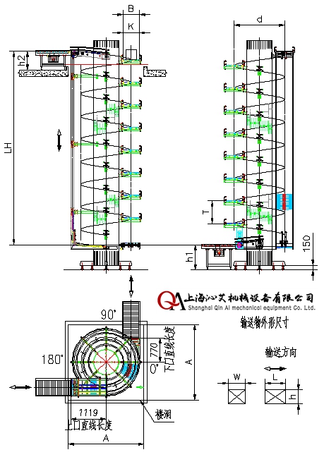 紙箱螺旋提升機示意圖紙 紙箱螺旋提升機示意圖紙